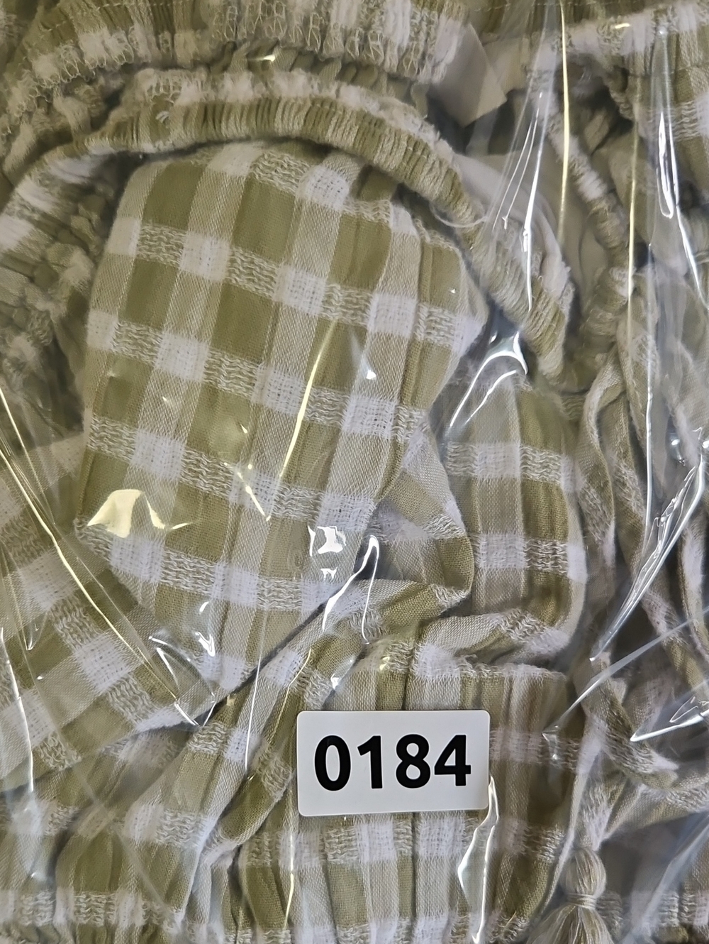 American Eagle Gingham Off-the-Shoulder Romper Green Size Large (L) Pockets - Picture 5 of 5